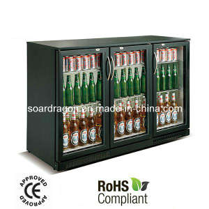 298L CE Approved Black Beer Cooler for Bar