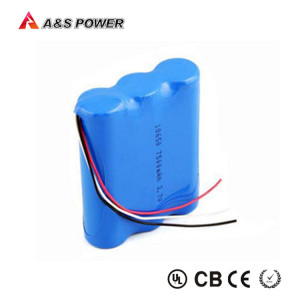 UL Rechargeable Lithium Battery Pack 18650 7500mAh 3.7V Battery